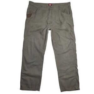 Wrangler Workwear‎ Mens Green Canvas Carpenter Pants Size 42x32 Chore Western